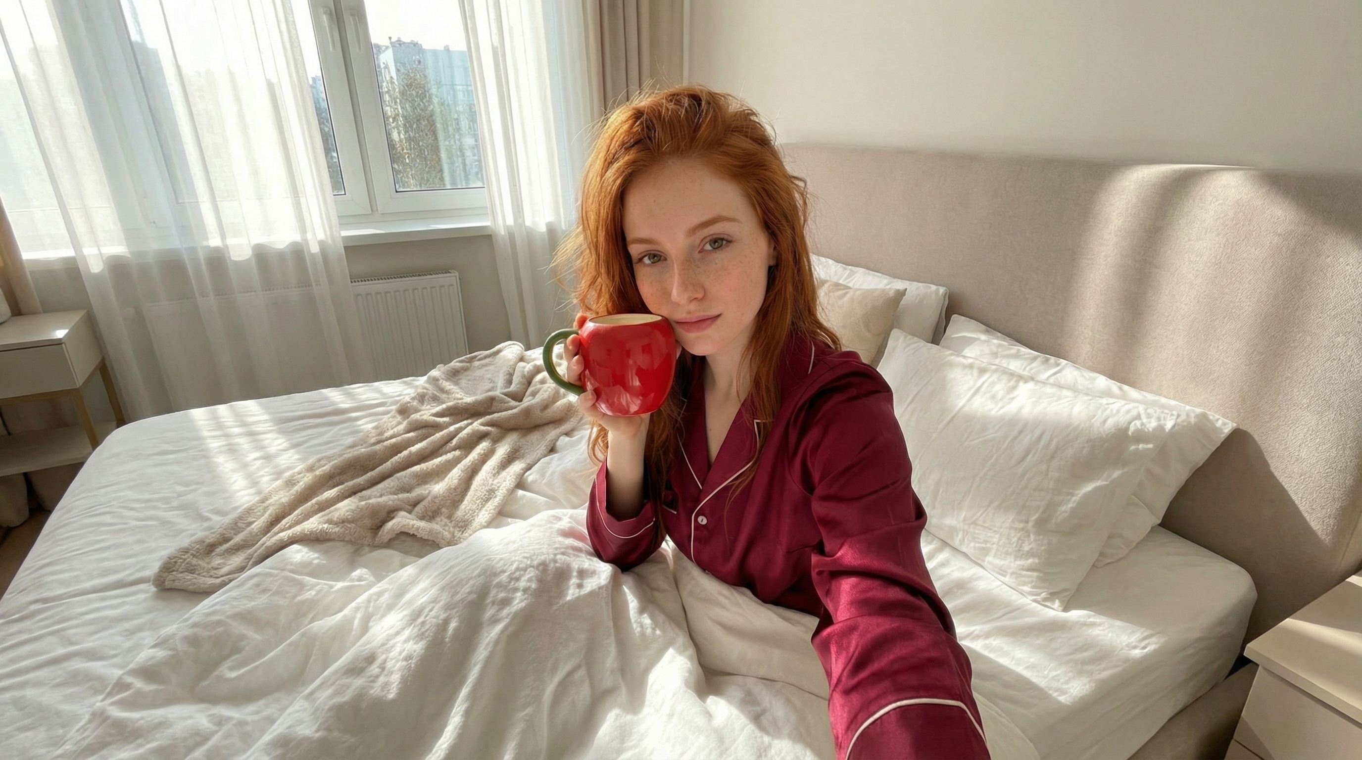 Eva leyendo en casa — explorar opciones para crear avatar IA gratis